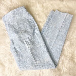 J. McLaughlin Blue Printed Straight Leg Pants Size 6